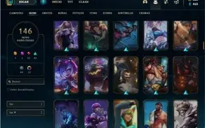 Conta prata 3 com TODOS os champs e 146 Skins ( NIVEL 519 )