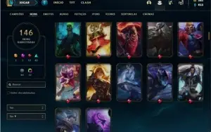 Conta prata 3 com TODOS os champs e 146 Skins ( NIVEL 519 )