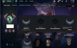 Conta prata 3 com TODOS os champs e 146 Skins ( NIVEL 519 )