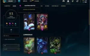 Conta ouro 4 com 23  skins e 64 champs ( 500k de Jarvan )