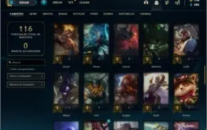 Conta ouro 4 com 23  skins e 64 champs ( 500k de Jarvan )