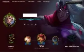 Conta LOL 105 campeões,80 skins, borda platina