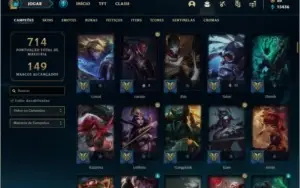 Conta ouro 2 com TODOS os champs e 221 skins