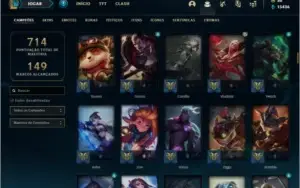 Conta ouro 2 com TODOS os champs e 221 skins
