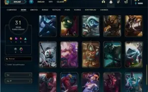 Conta bronze 3 com 57 Champs e 31 Skins + 2 Fragmentos