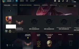 Conta bronze 3 com 57 Champs e 31 Skins + 2 Fragmentos