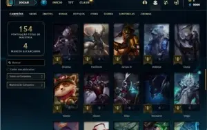 Conta bronze 3 com 57 Champs e 31 Skins + 2 Fragmentos