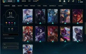 Conta bronze 3 com 57 Champs e 31 Skins + 2 Fragmentos