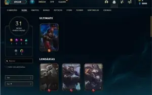 Conta bronze 3 com 57 Champs e 31 Skins + 2 Fragmentos