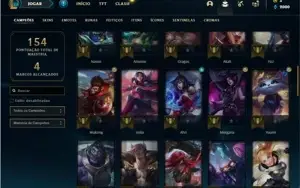 Conta bronze 3 com 57 Champs e 31 Skins + 2 Fragmentos