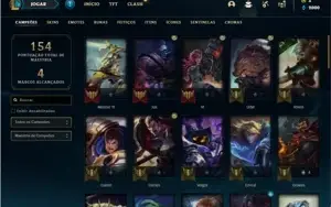 Conta bronze 3 com 57 Champs e 31 Skins + 2 Fragmentos