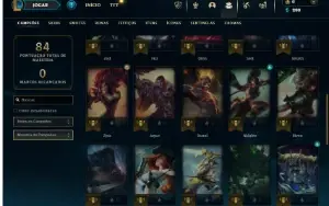 Ouro 4 com 36 Champs e 7 Skins +11 Fragmentos