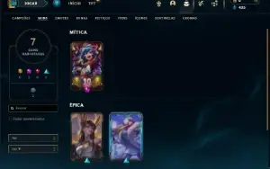 Platina 1 com 40 Champs e 7 Skins + 1 Fragmento