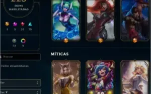 conta league of legends 225skins