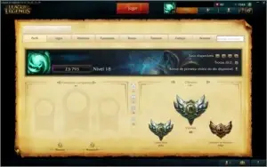 Conta lol lvl 18 +10 Campeões + 1500 Ip +1 Skin