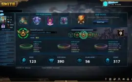 Conta de Smite Level 151, miraculous chest 1105 gemas e mais