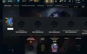 Unranked com 140 Champs e 91 Skins