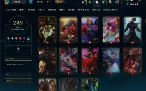 Bronze 4 com TODOS os champs e 249 Skins ( ADC / SUP / JG )