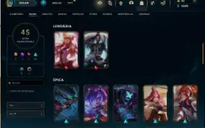 Hand Level 159, 60 champs e 45 skins