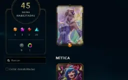 Hand Level 159, 60 champs e 45 skins