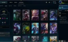 Conta de lol diamante , atual d3 , 40 skins , 90 champions