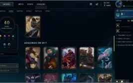 Conta de lol diamante , atual d3 , 40 skins , 90 champions