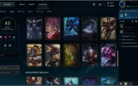 Conta de lol diamante , atual d3 , 40 skins , 90 champions