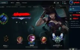 Conta de lol diamante , atual d3 , 40 skins , 90 champions