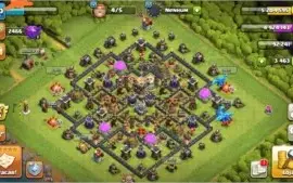 Conta clash of clans cv11 e cc8 bem upada