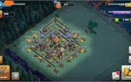 Conta clash of clans cv11 e cc8 bem upada