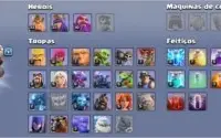 Conta clash of clans cv11 e cc8 bem upada