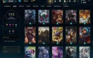 Ferro 1 com 91 Champs e 125 Skins + 4 Prestigios