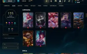 Ferro 1 com 91 Champs e 125 Skins + 4 Prestigios
