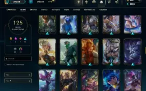 Ferro 1 com 91 Champs e 125 Skins + 4 Prestigios