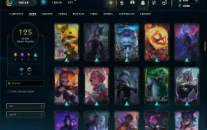 Ferro 1 com 91 Champs e 125 Skins + 4 Prestigios
