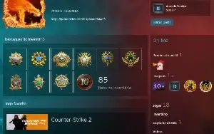 Conta Steam Lvl 26 + 17 Medalhas + Cs2 + 7000 Horas + Jogos