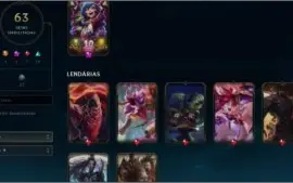 Conta League Of Legends Unranked   63 Skins "full" champ