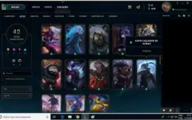 Vendo Conta LoL: Gold 4 Solo/Duo 103 Campeões e 42 Skins