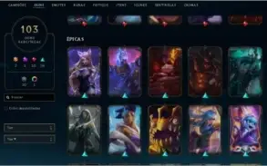 Conta LV 194 Prata II, 116 champs, 103 skins(10 lend, 2 ult)