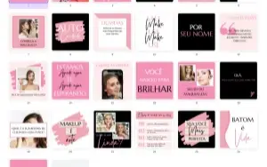 Pack Canva Maquiagem Vol 2 - 25 Artes Editáveis