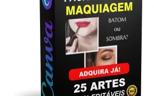 Pack Canva Maquiagem Vol 2 - 25 Artes Editáveis