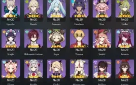GENSHIN IMPACT - AR53, 12T5 Hutao + Bis ,Nahida + Bis,Shogun