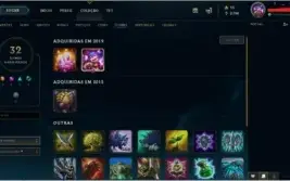 conta league of legends lv baixo com skins e campeões