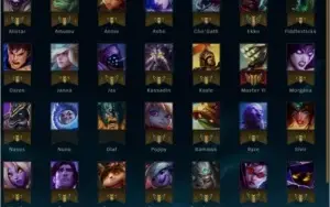 Conta LEVEL 30 com 41 campeões