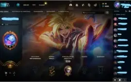 Conta platina 1 com Skins + conta do lol com Skins