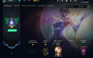 Conta do lol 2016, nv 589 skins