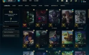 Conta diamante 2 com 60 Champs e 20 Skins + 3 Fragmentos