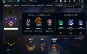 Conta ouro 3 com TODOS os champs e 80 Skins + 700 RP