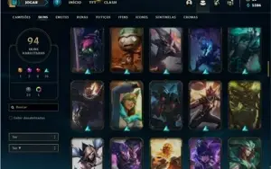 Conta prata 1 com 155 Champs e 94 Skins + 4 Vitoriosas