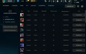 Unranked com 45 Champs e 3 Skins